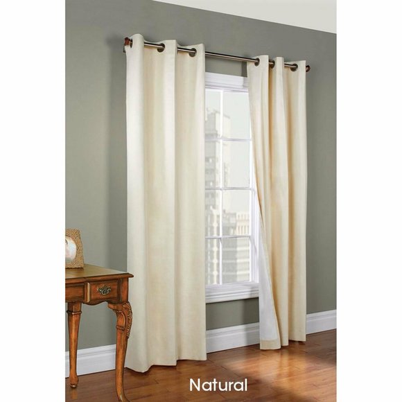 THERMALOGIC Insulated Curtain Panel Pair Natural - Picture 1 of 11